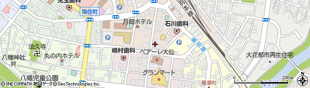 リオン補聴器センター　大曲店周辺の地図