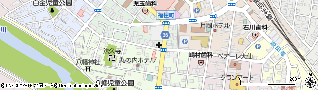 仙北タクシー　事務室周辺の地図