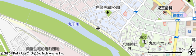 秋田県大仙市花館下竹花下川原周辺の地図