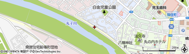 秋田県大仙市花館（下竹花下川原）周辺の地図