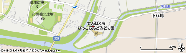 秋田県大仙市堀見内藍野周辺の地図