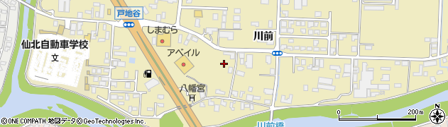 秋田県大仙市戸地谷（川前）周辺の地図