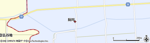 秋田県美郷町（仙北郡）土崎（厨川）周辺の地図