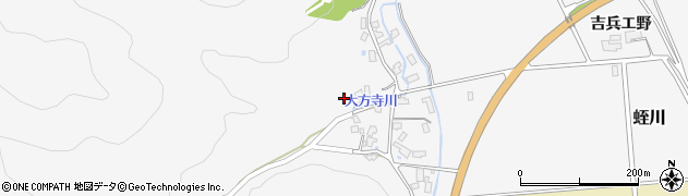 秋田県大仙市蛭川段長根周辺の地図