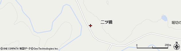 秋田県由利本荘市中俣（二ツ橋）周辺の地図