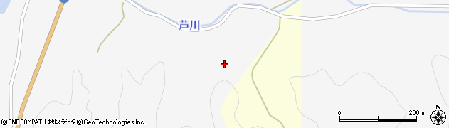 秋田県由利本荘市芦川（漆ヶ沢）周辺の地図