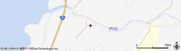 秋田県由利本荘市芦川（久保川原）周辺の地図