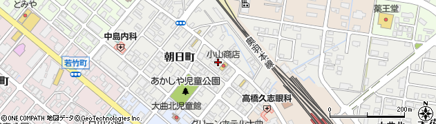 秋田県大仙市朝日町周辺の地図