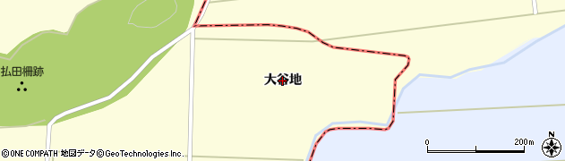 秋田県大仙市払田（大谷地）周辺の地図
