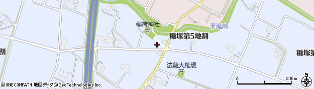 岩手県花巻市糠塚第５地割周辺の地図