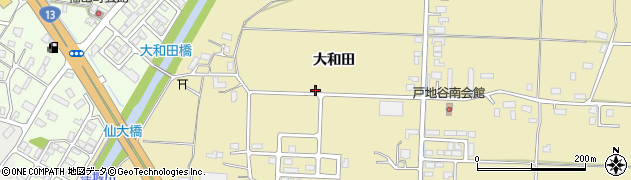 秋田県大仙市戸地谷大和田周辺の地図