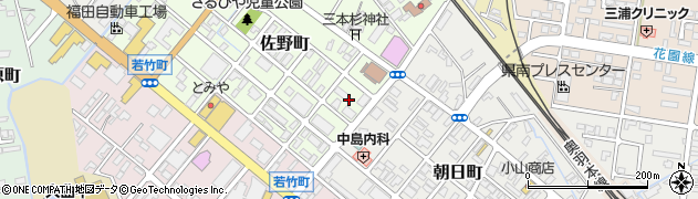 秋田県大仙市佐野町16周辺の地図