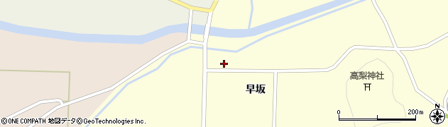 秋田県大仙市払田（早坂）周辺の地図
