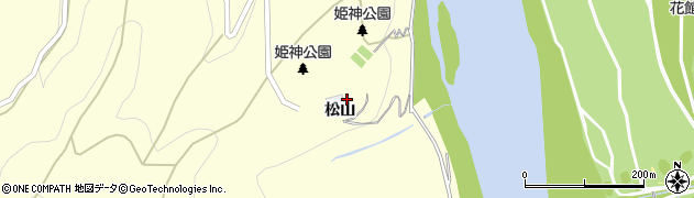 秋田県大仙市花館（松山）周辺の地図