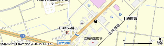 秋田県大仙市花館下殿屋敷周辺の地図