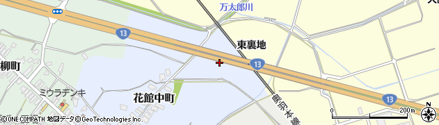 秋田県大仙市花館中町7周辺の地図