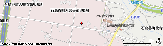 岩手県花巻市石鳥谷町大興寺第８地割周辺の地図