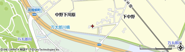 秋田県大仙市花館下中野21周辺の地図