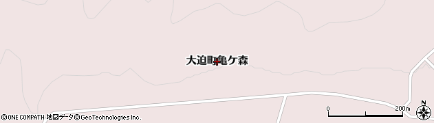 岩手県花巻市大迫町亀ケ森周辺の地図