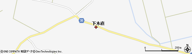 秋田県大仙市南外下木直128周辺の地図