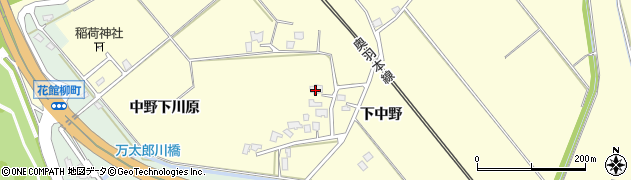 秋田県大仙市花館下中野周辺の地図