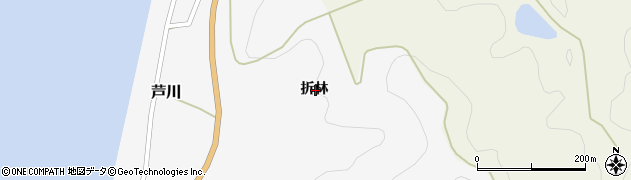 秋田県由利本荘市芦川折林周辺の地図