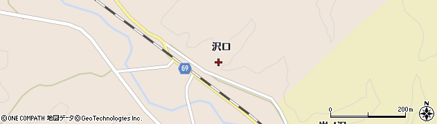 秋田県由利本荘市岩城下黒川沢口周辺の地図
