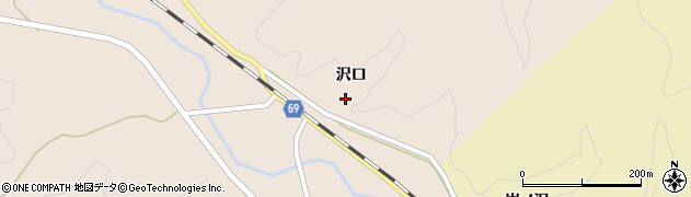 秋田県由利本荘市岩城下黒川（沢口）周辺の地図