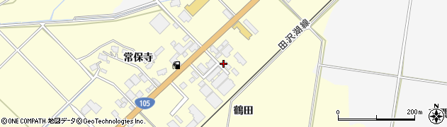秋田県大仙市花館鶴田周辺の地図