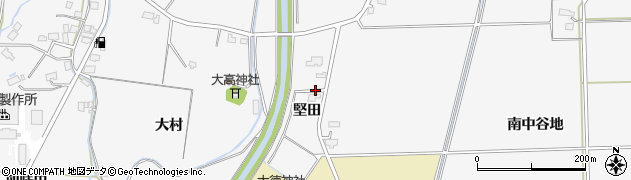 秋田県大仙市高関上郷堅田周辺の地図