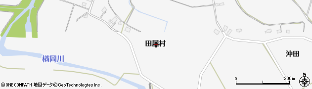 秋田県大仙市南外田屋村周辺の地図