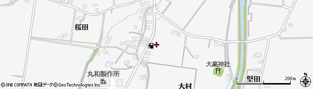 秋田県大仙市高関上郷（大村）周辺の地図