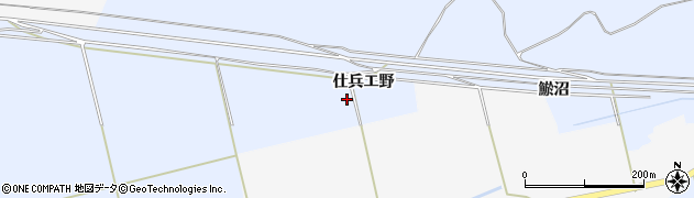 秋田県大仙市神宮寺（仕兵エ野）周辺の地図