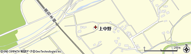 秋田県大仙市花館（上中野）周辺の地図