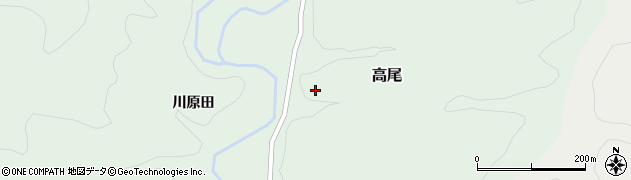 秋田県由利本荘市高尾川原田周辺の地図