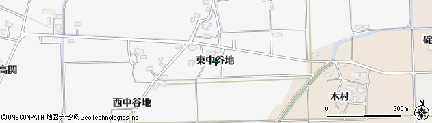秋田県大仙市高関上郷東中谷地周辺の地図