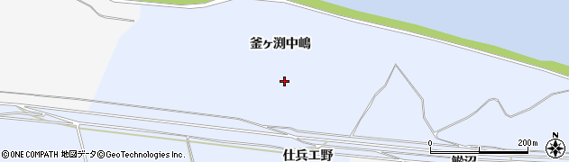 秋田県大仙市神宮寺釜ヶ渕中嶋周辺の地図