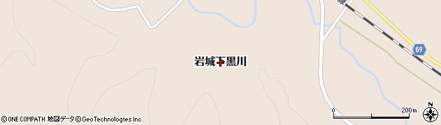 秋田県由利本荘市岩城下黒川周辺の地図
