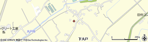 秋田県大仙市花館（下大戸）周辺の地図
