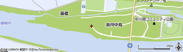 秋田県大仙市神宮寺新川中島周辺の地図