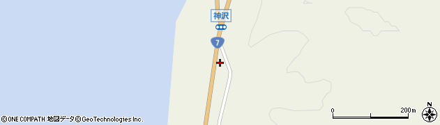 秋田県由利本荘市神沢辰巳ノ沢周辺の地図