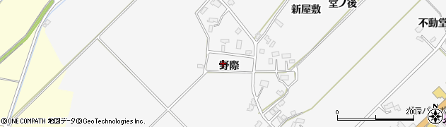 秋田県大仙市高関上郷野際周辺の地図