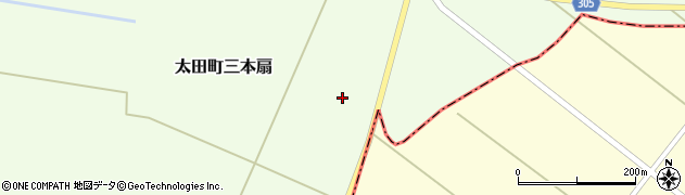 秋田県大仙市太田町三本扇（小柳）周辺の地図