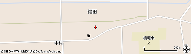 秋田県大仙市福田（大面）周辺の地図