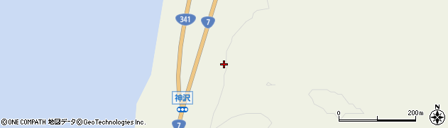 秋田県由利本荘市神沢（犬尻）周辺の地図
