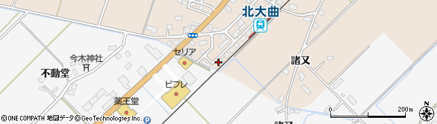秋田県大仙市四ツ屋下新谷地4周辺の地図