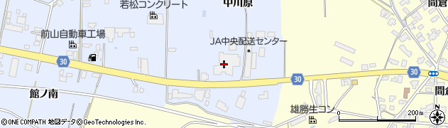 秋田県大仙市神宮寺（中川原）周辺の地図