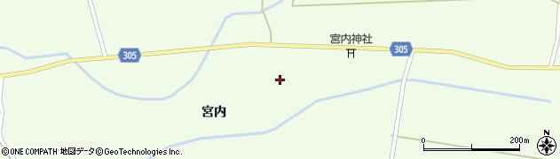 秋田県大仙市太田町三本扇宮内周辺の地図