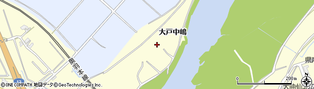 秋田県大仙市花館（大戸中嶋）周辺の地図