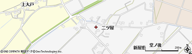 秋田県大仙市高関上郷（二ツ屋）周辺の地図